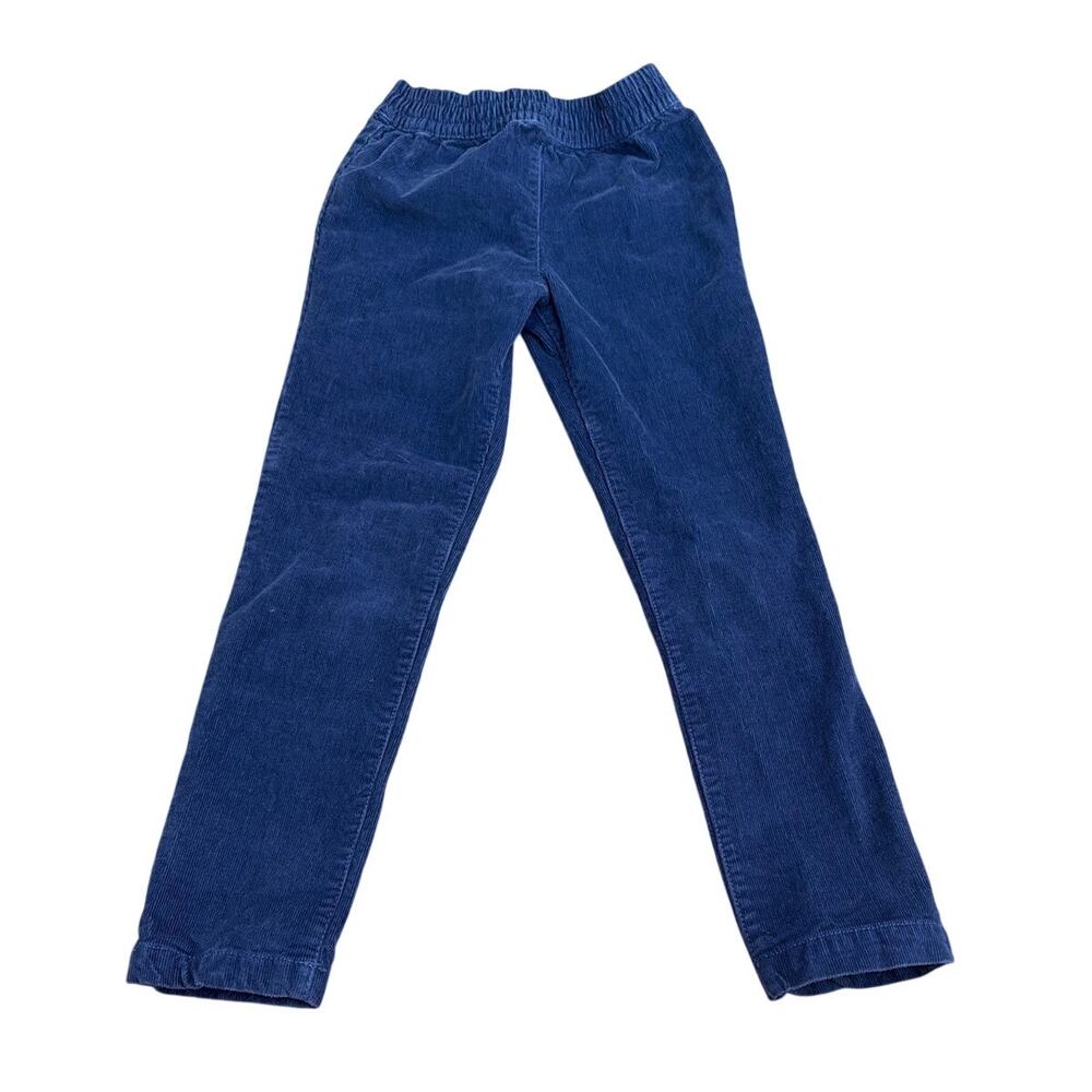 Mini Boden Kids Blue Corduroy Pull On Pants Elastic Waist Size 5-6 years